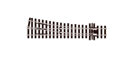 Peco SL-E1495 HO HOm 12mm Meter Gauge Code 75 Nickel Medium Radius Electrofrog Turnout Right Hand