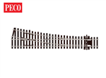 Peco SL-E195 HO Code 75 Streamline Medium Radius Turnout Right Hand Electrofrog