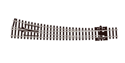 Peco SL-E386 N Code 80 Right-Hand Curved Turnout 36/18" Radius Electrofrog Curved Double Radius Right Hand