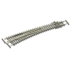 Peco SL-E387F N Code 55 Medium Radius Curved Turnout w/ Electrofrog Left Hand