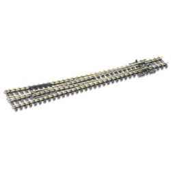 Peco SL-E388 N Turnout Right-Hand #8 Code 80 Long 36" Radius Diverging Route Electrofrog 