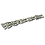 Peco SL-E389 N Turnout Left-Hand #8 Code 80 Long 36" Radius Diverging Route Electrofrog