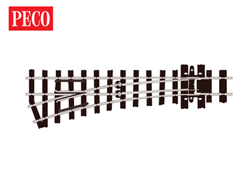 Peco SL-E492 HOn30 HOe HOn2-1/2 HOn30" Narrow Gauge Turnout w/Code 80 Rail 12" Radius Left-Hand