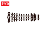 Peco SL-E497 HOn30 HOe HOn2-1/2; HOn30" Narrow Gauge Turnout w/Code 80 Rail Wye 18" Radius