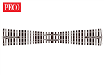 Peco SL-E794BH O Code 124 Bullhead Nickel Track Long Crossing 8 Degree Angle 23" Long