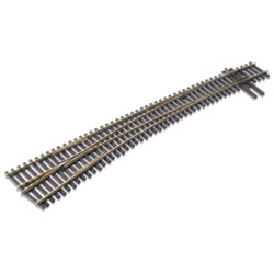 Peco SL-E8377 HO North American Style Code 83 Curved Turnout Electrofrog #7 Left