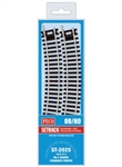 Peco ST-2025 HO Code 100 Nickel Standard 22.5 Degree Curved Section Setrack 17-1/4" 2nd Radius Pkg 8