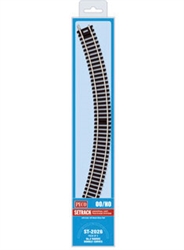 Peco ST-2026 HO Code 100 Nickel Silver Double 45 Degree Curved Section Setrack 17-1/4" 2nd Radius Pkg 4 