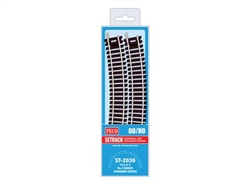 Peco ST2030 HO Code 100 Nickel Silver Standard 22.5 Degree Curved Section Setrack 19-7/8" 3rd Radius pkg 8
