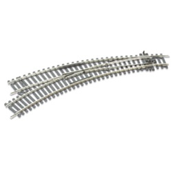 Peco ST-245 HO Code 100 Curved Double-Radius Turnout Setrack Left Hand Insulfrog