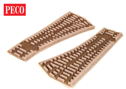 Peco ST-255 HO 17.25" Right Hand Turnout Roadbed 