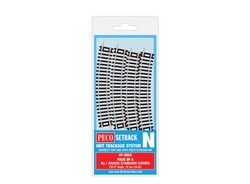 Peco ST-3003 N Code 80 Standard Curve Setrack Radius 1 228mm 22.5 Degree pkg (8)