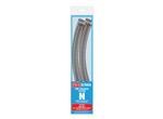 Peco ST3012 N Code 80 Double Curve Setrack Radius 1 45 Degree pkg 4