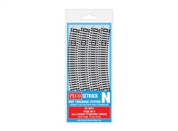 Peco ST-3014 N Code 80 Standard Curve Setrack Radius 2 263.5mm 22.5 Degree pkg (8)