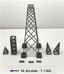 Phoenix Precision Models 30550 N Transmission Tower 3-D Printed Kit