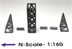 Phoenix Precision Models 30551 N Transmission Tower Add-On Extension 3-D Printed Kit