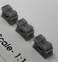 Phoenix Precision Models 30633 N Jeeps Stacked for Transport Unpainted 3-D Print pkg(3)