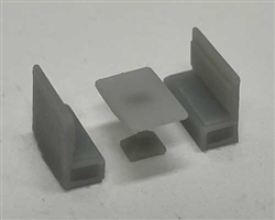 Phoenix Precision Models 30641 N 4' Booth and Table Set Unpainted 3D Print 4 Booths and 2 Tables