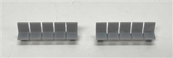 Phoenix Precision Models 30697 N Platform/Waiting Room Seats Flat Back and Seat Unpainted 3D Print pkg 3