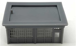 Phoenix Precision Models 30805 N Single Door Garage with Floor and Glass Kit Closed Door