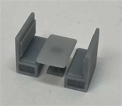 Phoenix Precision Models 31641 HO 4' Booth and Table Set Unpainted 3D Print 2 Booths and 1 Table