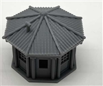 Phoenix Precision Models 31800 HO Octagon Building with Roof and Window Glass Kit Unpainted Cast Resin