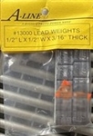 A-Line 13000 Lead Weights 1/2" X 1/2"W X 3/16" Thick