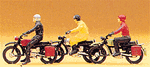 Preiser 10081 HO Recreation & Sports Motorcyclists w/Hercules Pkg 3