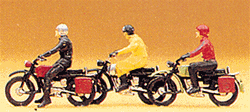Preiser 10081 HO Recreation & Sports Motorcyclists w/Hercules Pkg 3