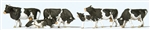 Preiser 10145 HO Cows Black, White pkg(6)