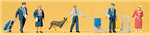 Preiser 10248 HO People Working German Postal Workers & Accessories pkg(5)