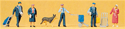 Preiser 10248 HO People Working German Postal Workers & Accessories pkg(5)