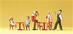 Preiser 10348 HO People Working Pantomine In Cafe with Guests pkg(5)