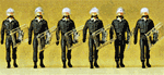 Preiser 10392 HO German Riot Police With Shields At Side