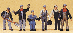 Preiser 10453 HO United States Railroad Transition-Era Freight Train Crew Pkg 6