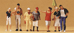Preiser 10455 HO Spectators Guide w/Tourists