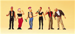 Preiser 10473 HO Pedestrians Punk Rockers Pkg 6