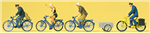 Preiser 10507 HO Sports & Recreation Cyclists w/Bicycle Trailer Pkg 4