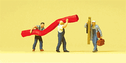 Preiser 10568 HO Working People Carpet Installers Pkg 3