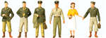 Preiser 10594 HO US/NATO 1950s Figure Set Soldiers pkg(6)