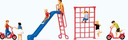 Preiser 10616 HO Playing Children With Accessories Pkg 7