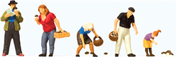 Preiser 10620 HO Sports & Recreation Mushroom Pickers 2 Women 2 Men Girl Mushrooms