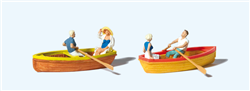 Preiser 10686 HO Rowboats w/Figures
