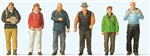 Preiser 10699 HO Hikers, Backpackers and Wanderers pkg(6)