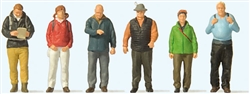 Preiser 10699 HO Hikers, Backpackers and Wanderers pkg(6)