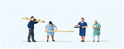 Preiser 10712 HO At the Bake House 4 Figures Accessories