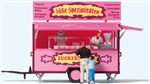 Preiser 10748 HO Sweets Concession Trailer with Figures 4 Figures