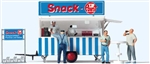 Preiser 10749 HO Snack Concession Trailer with Figures 5 Figures