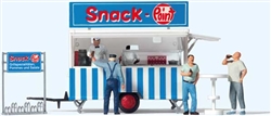 Preiser 10749 HO Snack Concession Trailer with Figures 5 Figures