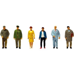 Preiser 10768 HO Passers-By with Police Officer pkg 6
